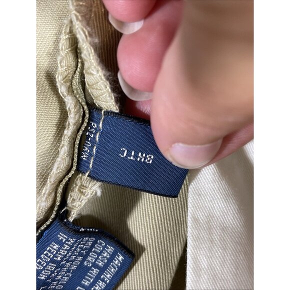 Polo‎ Ralph Lauren Slacks Mens Size 33x32 Beige Slash Pocket Office Career - Picture 9 of 15